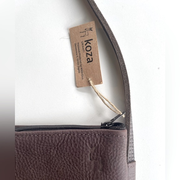 Koza Brown Leather Cross Body Bag - Picture 5 of 9